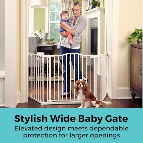 Deluxe Décor Safety Gate (Warm White / 72" Wide)