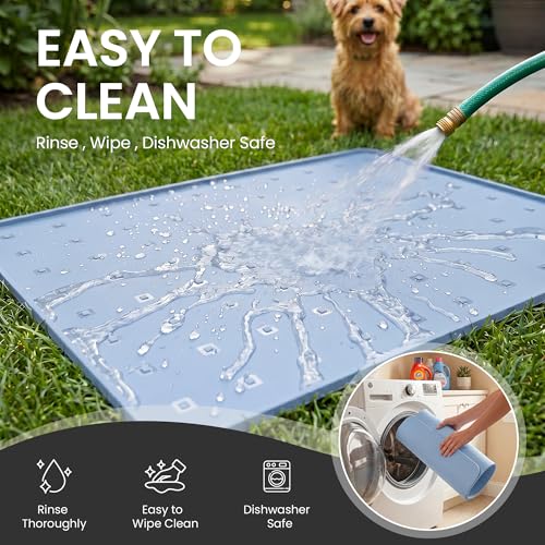 Silicone Pet Feeding Mat (blue / 26*18)
