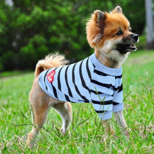 Dog Striped Shirts for Large Dogs (Blue / X-Large)