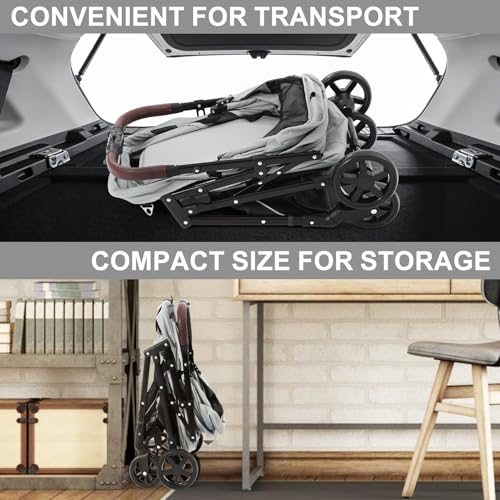 Dog Stroller with No (Gray)