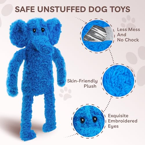 No Stuffing Dog Toys 5 Pack (For Medium and Large Breed / 5 Pack - Soft Plush)