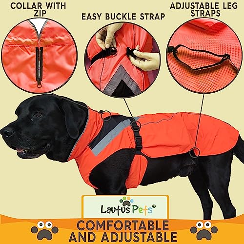Waterproof Dog Rain Coat (Orange / X-Large)