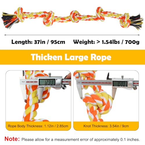 Dog Rope Toy for Large Dogs (Orange / Large)