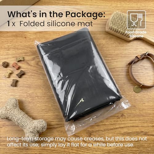 Silicone Pet Feeding Mat (black / 26*26)