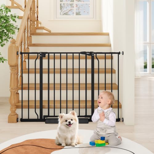 29" 45" Baby Gate for Stairs & Doorways (Black / 29-45"Wide, 30"Tall)