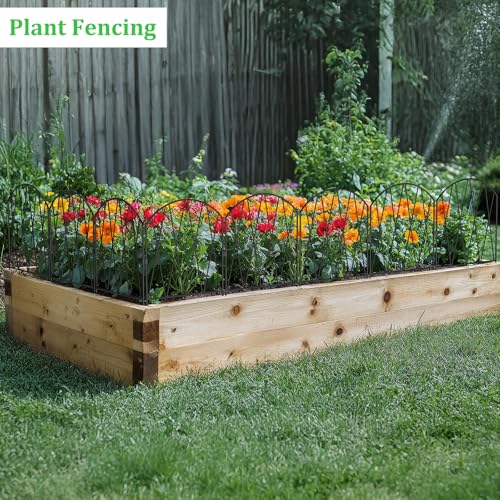 10 Pack Decorative Garden Fence Animal Barrier (10 Pack,10.3 ft (L) x 15.9 in (H))