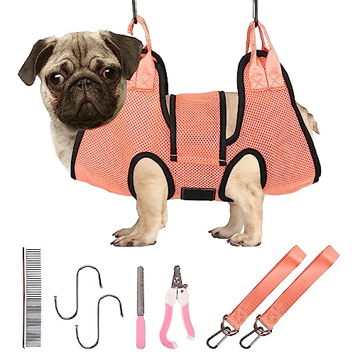 Dog Grooming Hammock Kit (S (17 LB Max) / Orange)