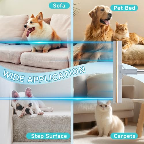 Carpet Rake for Pet Hair Removal Tool (54in-3 pcs-Rake-Grey)