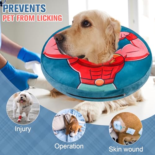 Dog Cone Collar Alternative After Surgery (Dark Blue / L(Neck:16"-18"))
