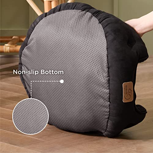 Small Dog Bed Washable (25"L x 21"W x 8"Th / Black)