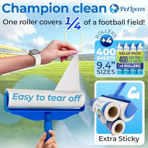 Large Lint Roller with 3 Refills