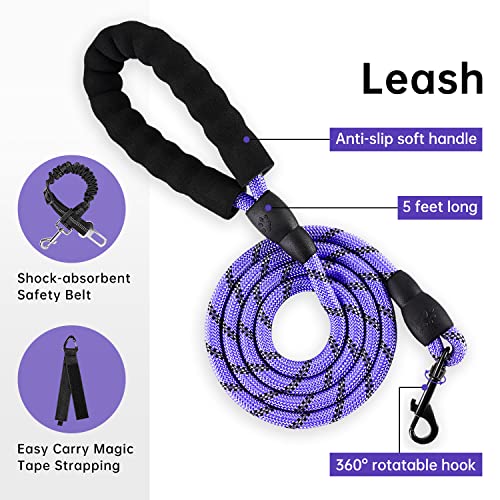 No Pull Dog Harness for Large Dogs (Purple / Large)