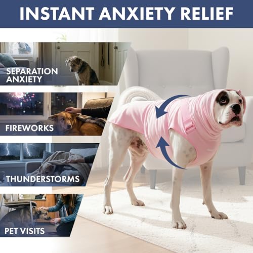 Anxiety Relief Vest for Dogs (03 Pink / X-Large)