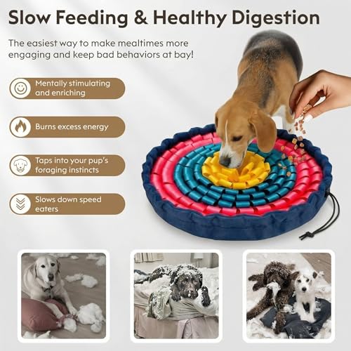 Snuffle Mat for Dogs (Floral / 17" Bowl)