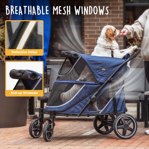All Terrain Pet Stroller for Large & Medium Dogs (Blue)