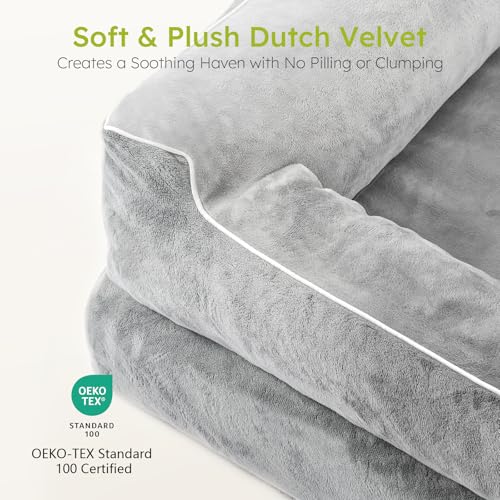 Extra Large Dog Bed (Light Grey / X-Large(42"L x 30"W x 9.5"Th))