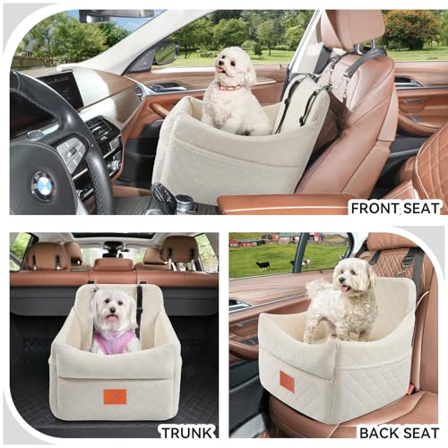 Dog Car Seat for Small (Beige)