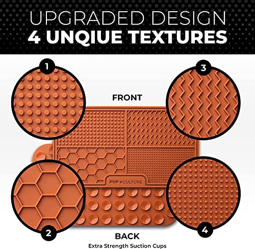 Dog Lick Mat for Dogs (2 Pack / Orange)