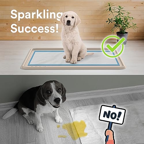 Pee Pad Tray Holder for Dogs (Small / Beige)