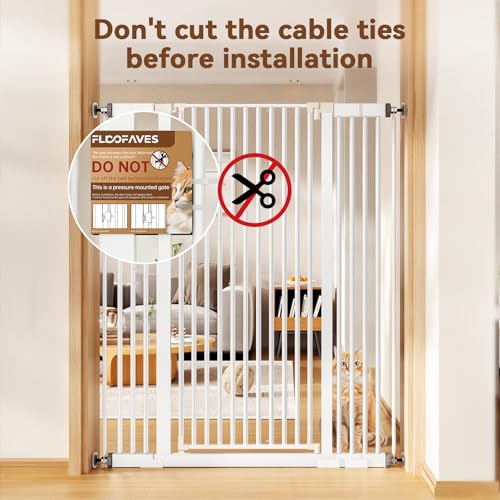 Extra Tall Pet Gate (White / 29.5"-43"W)