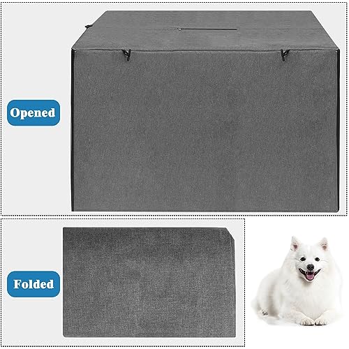 Indoor Grey Dog Crate Cover for 48 Inches Wire Crate (48.0"L x 30.0"W x 33.0"H / Grey)