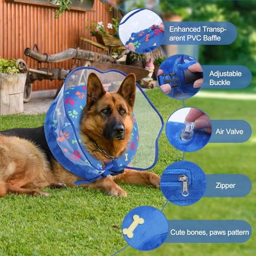 Inflatable Collar After Surgery (Blue / M)