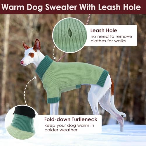 Dog Sweater XXXL (XXX-Large (Chest 31.5") / Green)