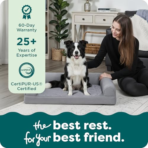 Orthopedic Dog Bed for Large (Large / Gray)