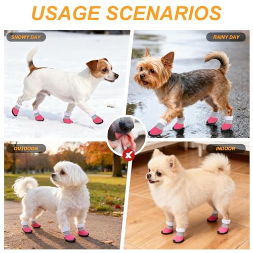 Dog Winter Boots (Pink / #4)