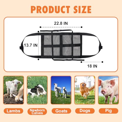 Calf Sling for Weighing (22.8x13.7 inches / Black)