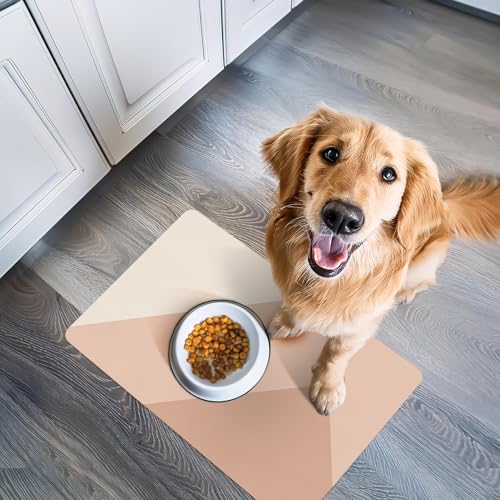 Large Dog Mat for Food and Water (16.5"L x 26"W / Birthday Suit)