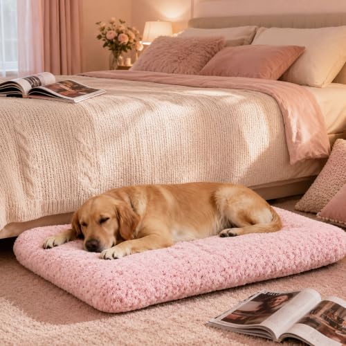 Dog Bed Large Size (Pink / 35"L x 23"W x 4"Th)