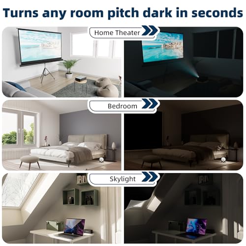 100% Blackout Window Cover 34''W x 48'' L (Black / 34"W x 48"L (Pack of 1))