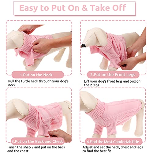 Small Dog Sweater for Small Dogs Girl (X-Small / Pink)