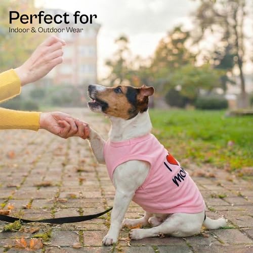 I Love My Mommy Dog Shirt 100% Cotton Shirts for Large Dogs (3X-Large (40-65lbs))