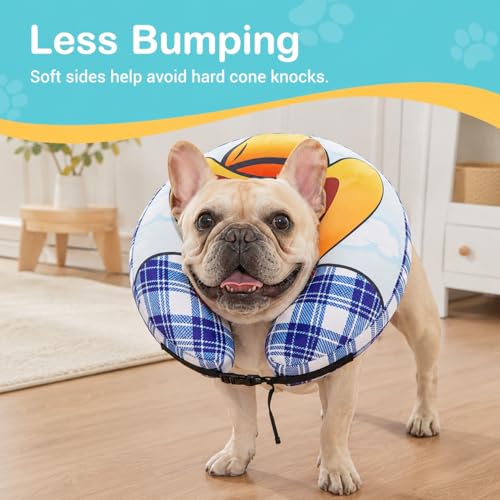 Inflatable Cowboy Dog Cone Collar (L(Neck 15"-18.1"))