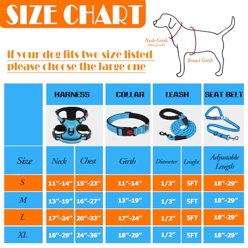 No Pull Dog Harness (Medium / Blue)