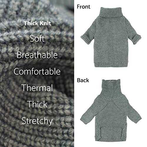 Dog Turtleneck Sweater (Small / Heather Grey)