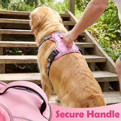 Dog Harness No Pull (Pink / X-Large)