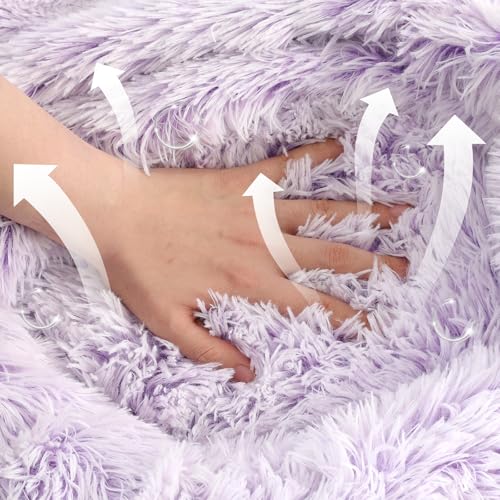 Calming Donut Dog Bed (Gradient Purple / Large 31.5''x31.5''x9'')