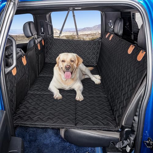 Dog Car Seat Cover for Back Seat (Black / XL-for Full Size Truck)