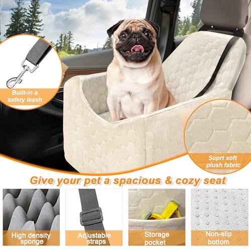 Dog Car Seat for Small (White / Medium)