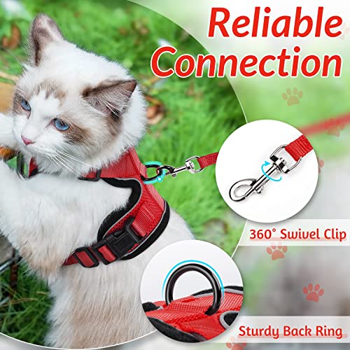 Cat Harness and Leash Set (S / Red)