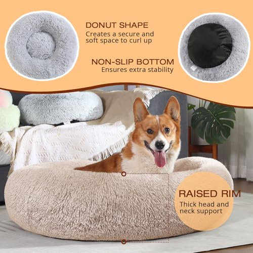 Dog & Cat Bed (23" / Cream Brown)