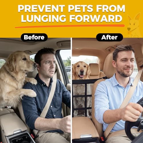 Dog Car Barrier with Storage Pocket Double (23.2" x 23.2")