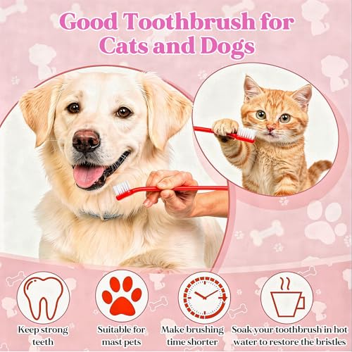200Pcs Dog Toothbrushes (200pcs-8 Colors)