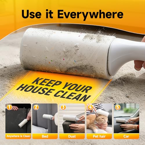 600 Sheets Extra Sticky Lint Roller for Pet Hair