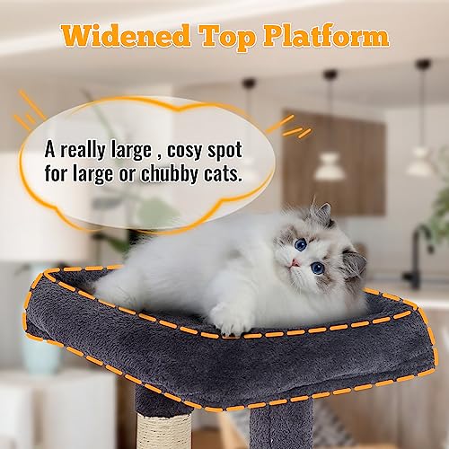 37.8" Cat Tree Tower (Dark Gray)