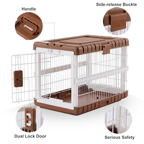 36" L Collapsible Dog Crate for Dogs (Woodgrain / 36.42 x 24.2 x 26 in)