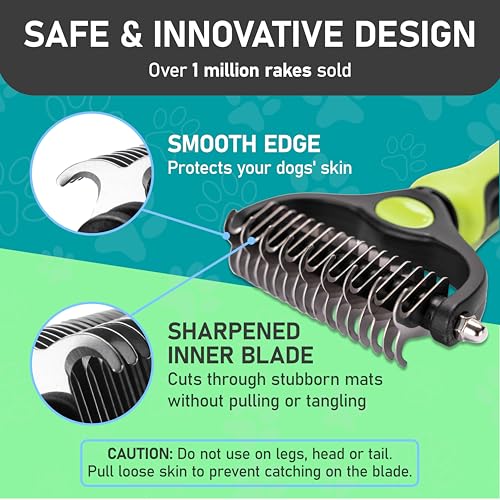 Pet Grooming Brush (Yellow / Large)